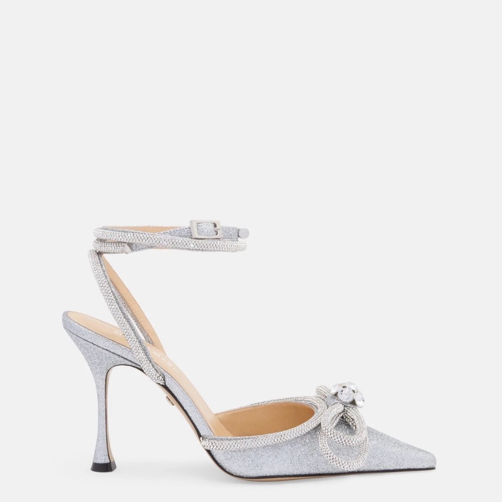 MACH & MACH Double Bow Glitter Pumps - Picture 3 of 8